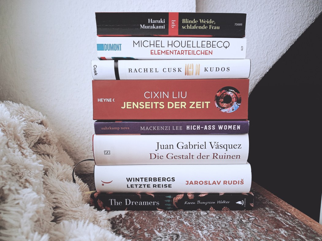 Lesemonat April Murakami Houellebecq Rachel Cusk Juan Gabriel Vásquez Jaroslav Rudis Cixin Liu